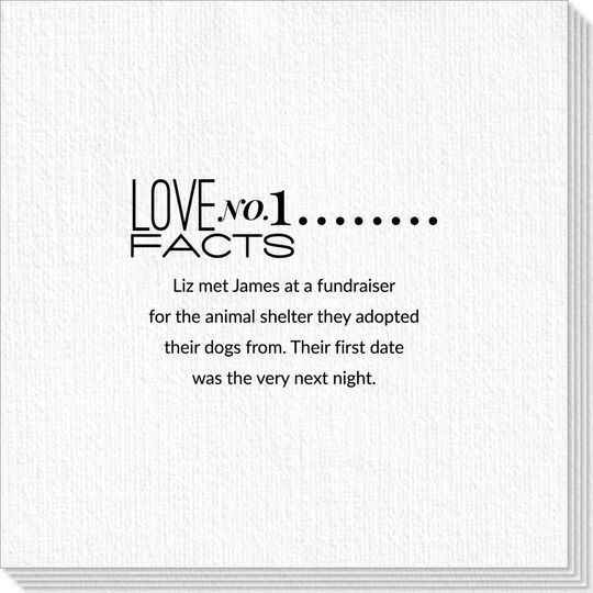 Just the Love Facts Deville Napkins